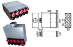 DISTRIBUITOR TUBULATURA ROTUNDA, DN160 10x DN75/63, 10 CAI