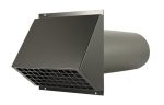 PRIZA AER PROASPAT CU IESIRE PRIN PERETE 160MM, NEGRU