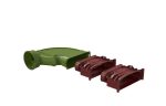 SET DE RACORDARE/ETANSARE CU COT ORIZONTAL DE TRECERE DISTRIBUITOR DBOX LA TUBULATURA OVALA 50/140MM (AE45SC) ;1 BUCATA/PUNGA, 20 BUCATI/ BAX, 640 BUCATI/PALET