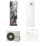 Pompa de caldura aer-apa, Hitachi, model Yutaki S Combi, putere utila maxima incalzire 8 kW, tip split, alimentare monofazata, R32, Boiler integrat in unitatea interioara, clasa energetica A+++ / A++
