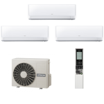 Set aparat aer conditionat Takai Hitachi, sistem multi split pentru 3 incaperi, unitati exterioare cu o putere de 9000 BTU/h